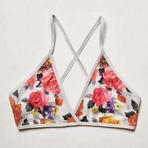 Free People Floral Triangle Strappy Layering Bra
